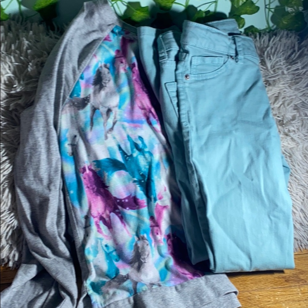 Long sleeve shirt with pants set
